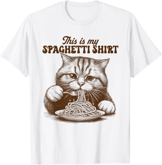 Spaghetti Pasta Cat Lover This Is My Spaghetti Italian T-Shirt