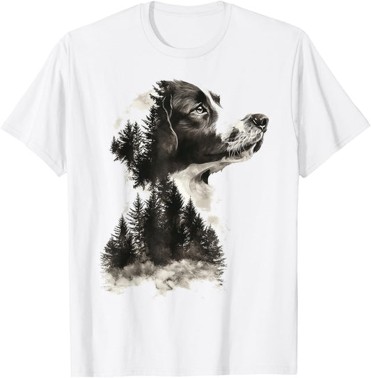 Brittany Dog Motif Pet Artwork Brittany T-Shirt