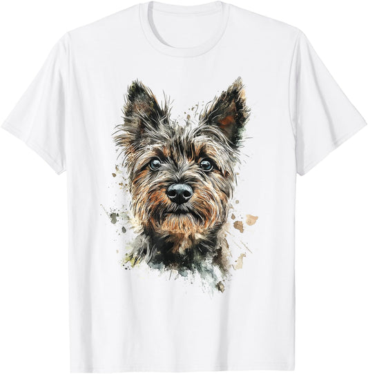 Cairn Terrier Dog Motif Pet Artwork Cairn Terrier T-Shirt