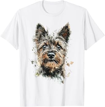 Cairn Terrier Dog Motif Pet Artwork Cairn Terrier Men Women Kids T-Shirt