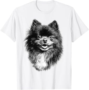 Pomeranian Dog Graphic Pet Artwork Pomeranian T-Shirt
