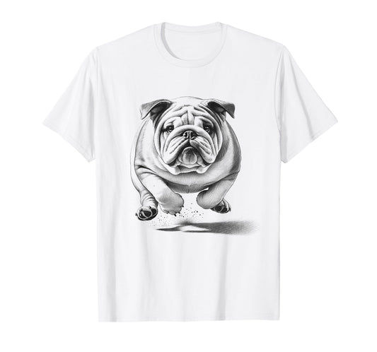 Bulldog Running Dog Design Idea For Men And Women T-Shirt