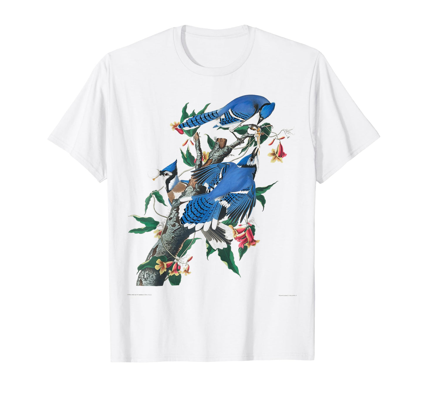 Vintage BlueJays Birdwatcher Bird Illustration Design T-Shirt