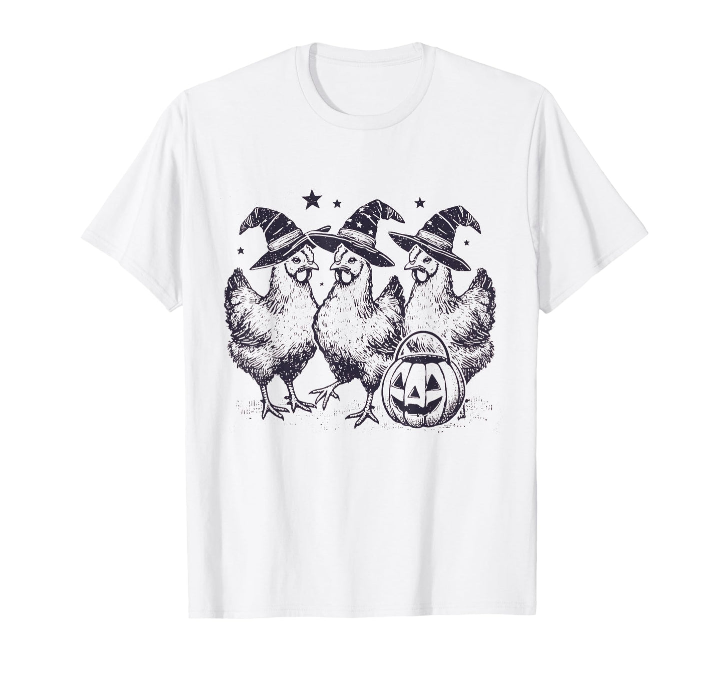 Funny Chicken Halloween Costume Spooky Season Chickens Witch T-Shirt