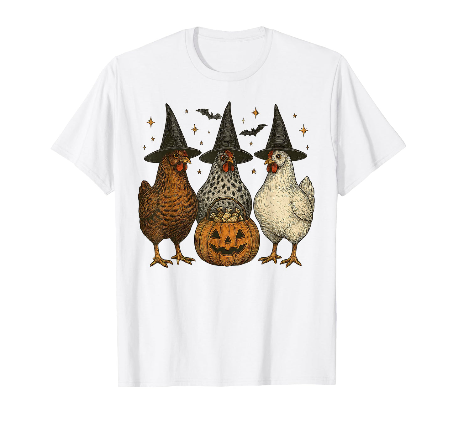 Chickens Spooky Halloween Costumes Vintage for Men Women Kid T-Shirt