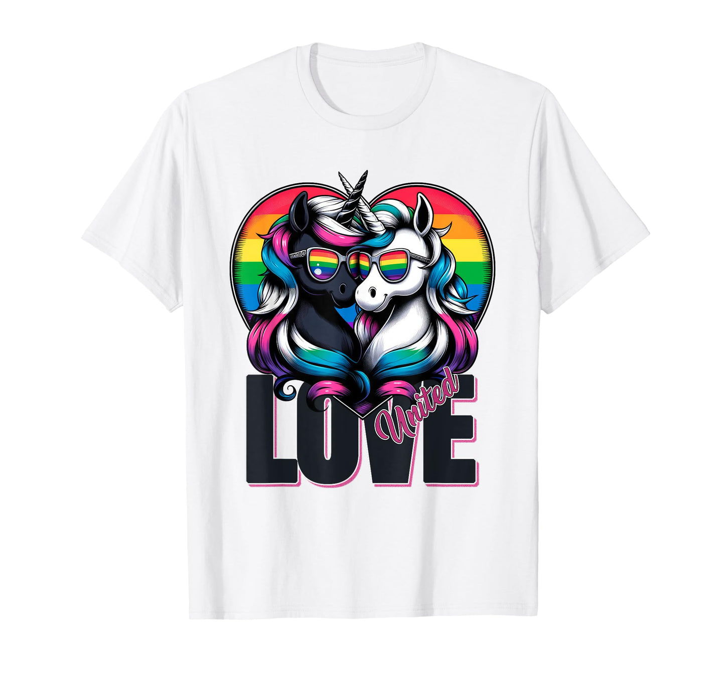 Love United LGBTQ+ Unicorn Pride LGBTQ T-Shirt