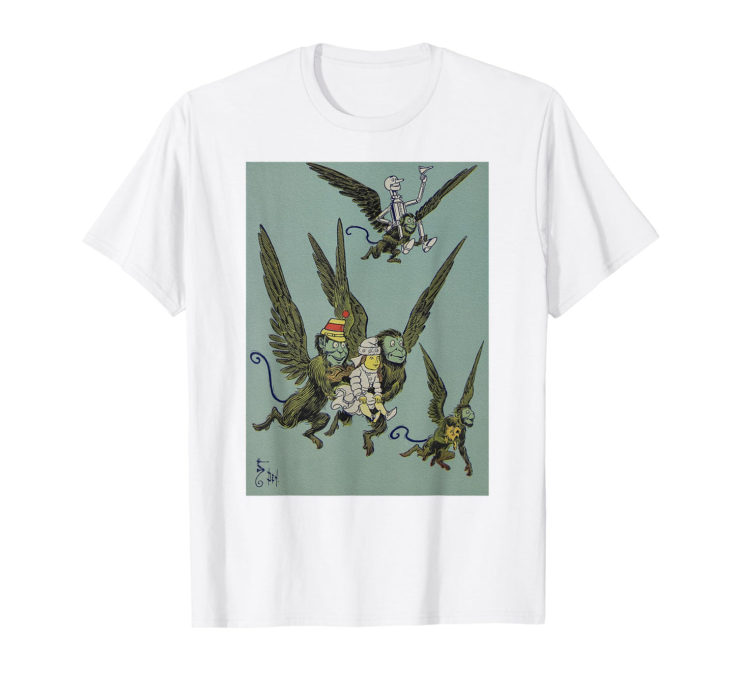 Retro OZ Winged Flying Monkey T-Shirt-Dorothy Toto Tin Man T-Shirt