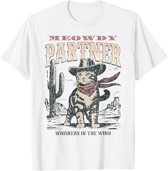 Meowdy Partner Cowboy Cat Vintage T-Shirt