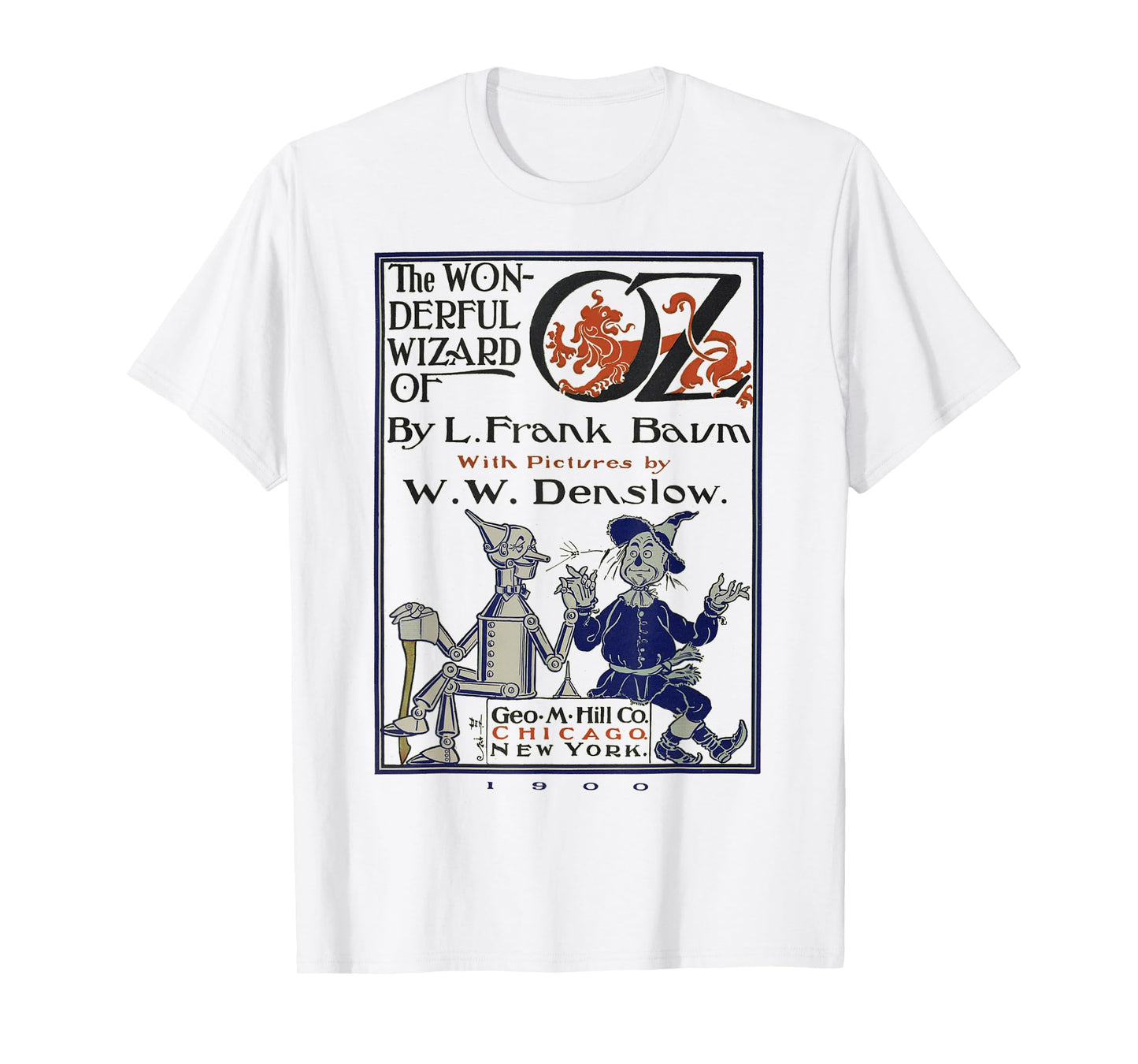 Wizard of OZ Collectors Society Scarecrow & Tin-Man Unisex-Adults & Kids Classic Fit Grey Cartoon T-Shirt
