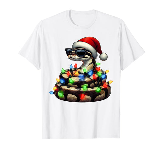 Ball Python Snake Sunglasses Cute Christmas Xmas T-Shirt