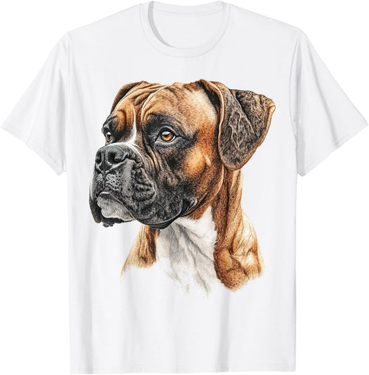 Boxer Dog Motif Pet Artwork Boxer T-Shirt