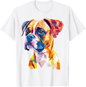 Boxer Dog Graphic Pet Art Boxer T-Shirt for Men Women Kids