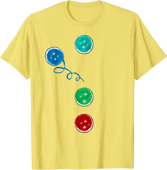 Four Groovy Buttons Blue Cat Funny Halloween Costume Kid T-Shirt