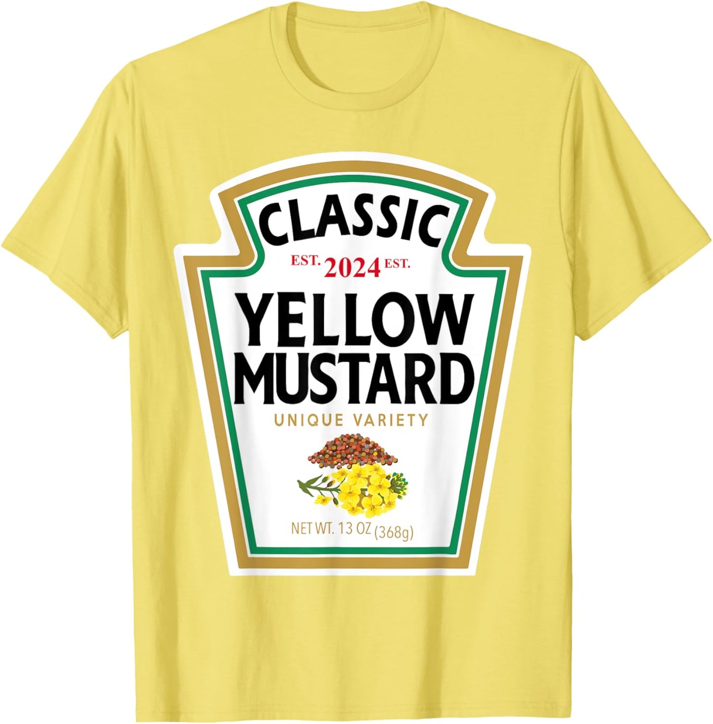 Yellow Mustard DIY Halloween Costume Matching Group Mustard T-Shirt
