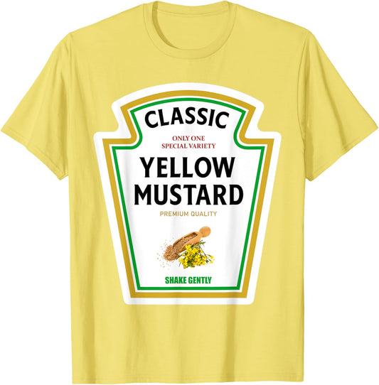 Mustard Halloween 2024 Costume Matching Ketchup Condiments T-Shirt