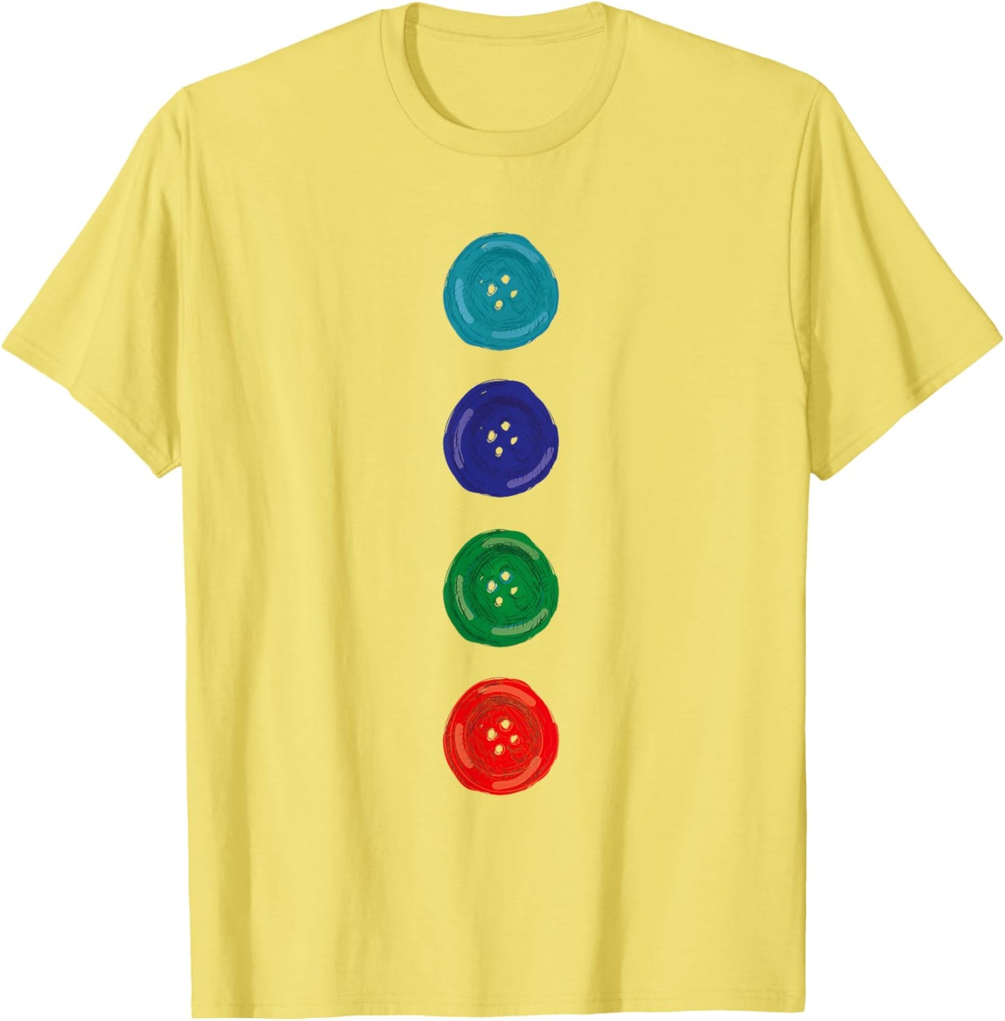 Four Groovy Buttons Blue Cat Funny Halloween Costume Kids T-Shirt