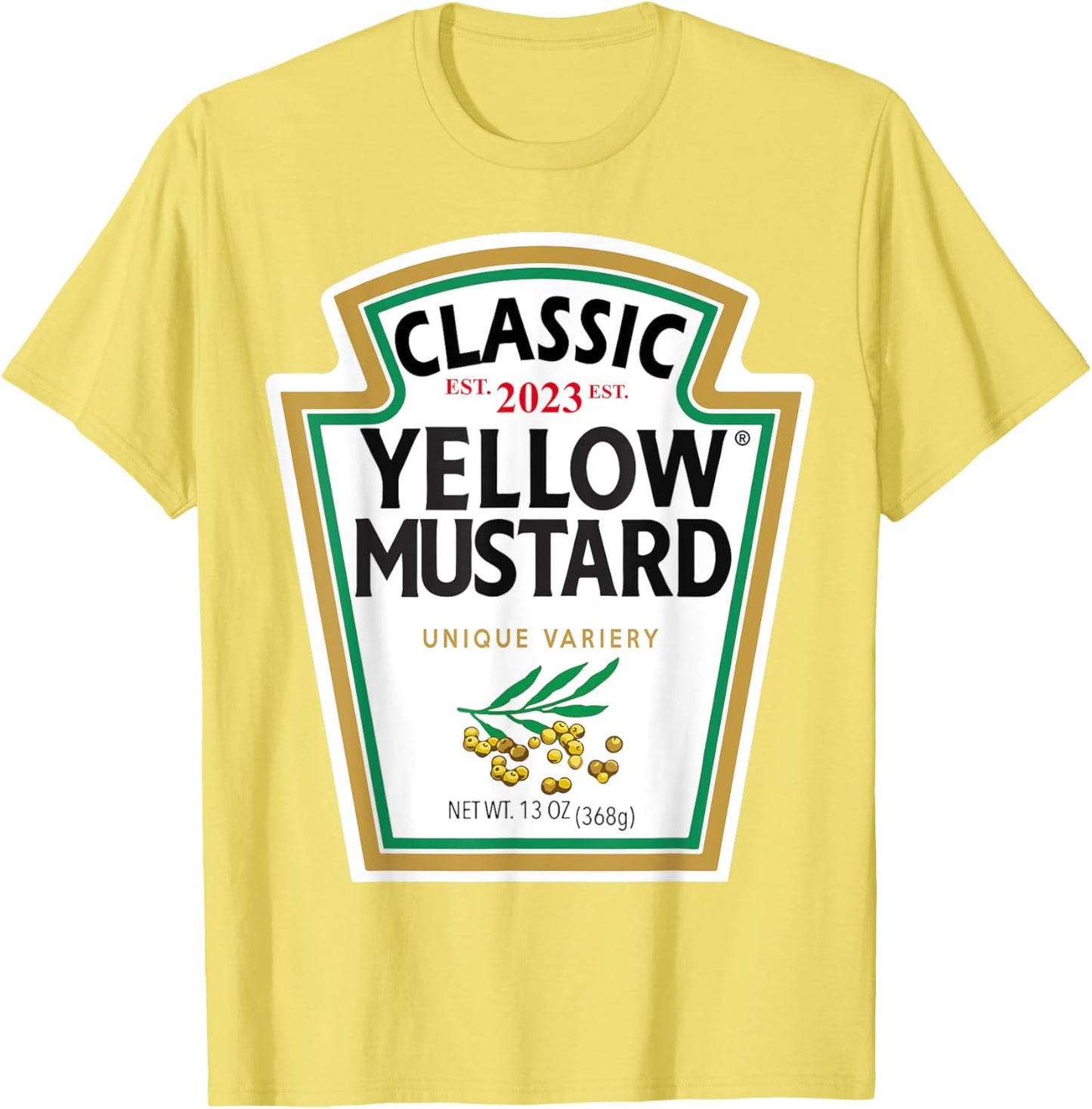 Yellow Mustard DIY Halloween Costume Matching Group Mustard T-Shirt