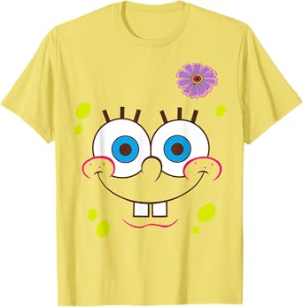 Spongebob SquarePants Flower Face T-Shirt T-Shirt