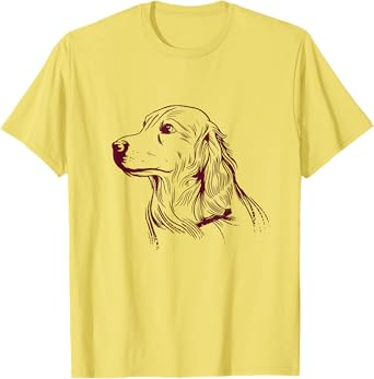 Golden Retriever Portrait Dog Owner Yellow Graphic T-Shirt