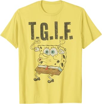 Spongebob SquarePants T.G.I.F. Humorous T-Shirt