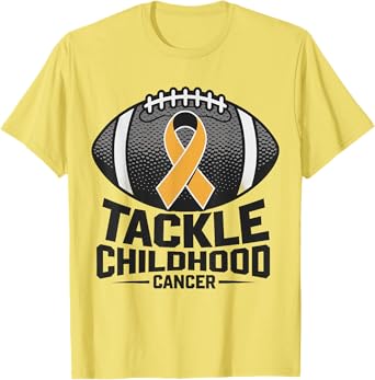 Childhood Cancer Awareness Tackle Childhood Cancer Football T-Shirt