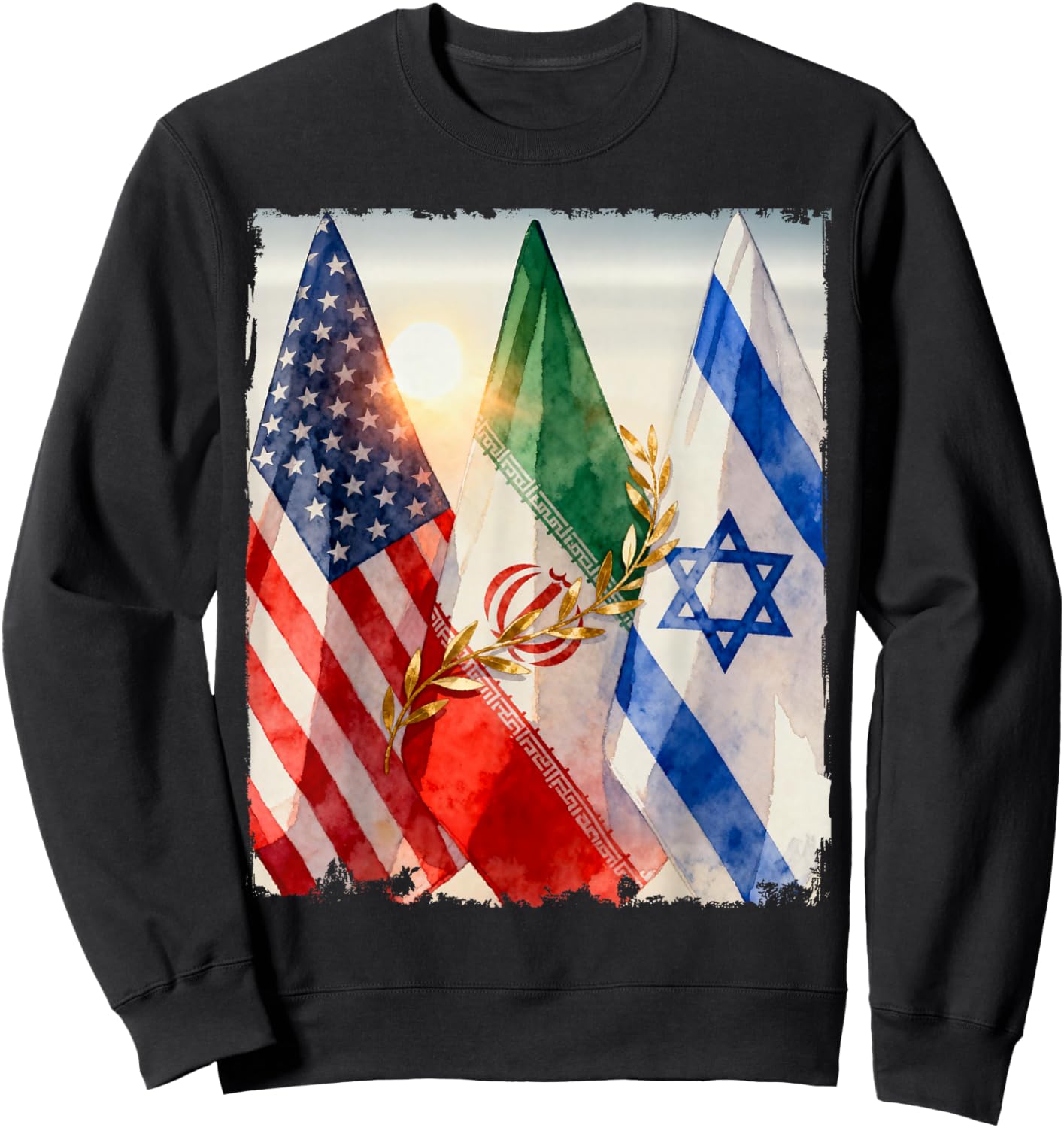 Epic Fury, Roaring Lion, Freedom – America Israel Iran Peace T-Shirt Sweatshirt - Sweatshirt | Black