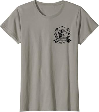 Dachshund Mom - With Banner and Ear Wreath on Chest T-Shirt