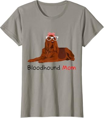 Bloodhound Mom Bandana Womens Bloodhound Dog T-Shirt