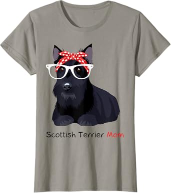 Scottish Terrier Mom Bandana Womens Scottie Dog T-Shirt