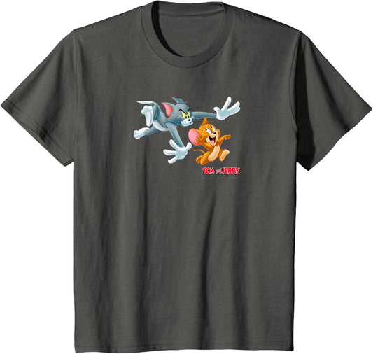 Kids Tom and Jerry Classic Cartoon Cat & Mouse Chase Youth T-Shirt