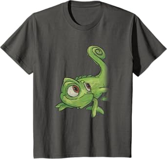 Kids Disney Tangled Pascal Adorable Chameleon Color Sketch Icon T-Shirt