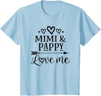 Kids Mimi and Pappy Love Me Granddaughter T-Shirt