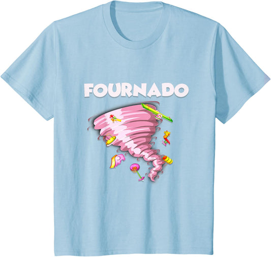 Kids FOURnado T-Shirt Four Year Old 4th Birthday Tornado Shirt