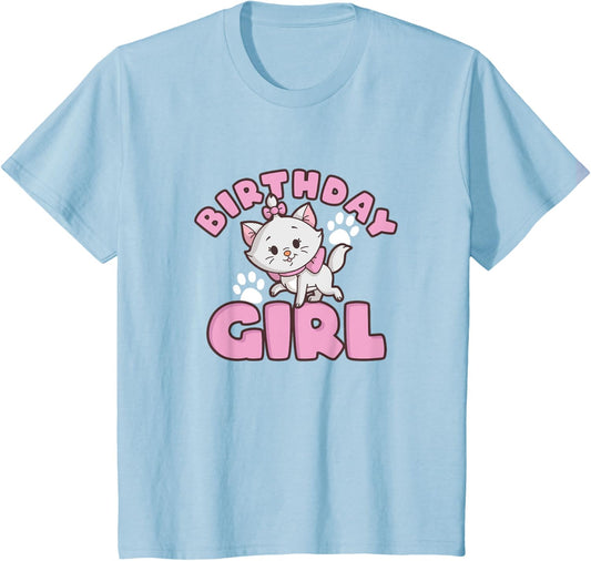 Kids Disney The Aristocats Birthday Girl Cute Marie Logo Youth T-Shirt
