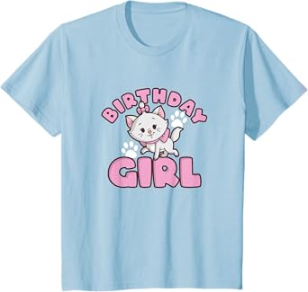 Kids Disney The Aristocats Birthday Girl Cute Marie Logo Youth T-Shirt
