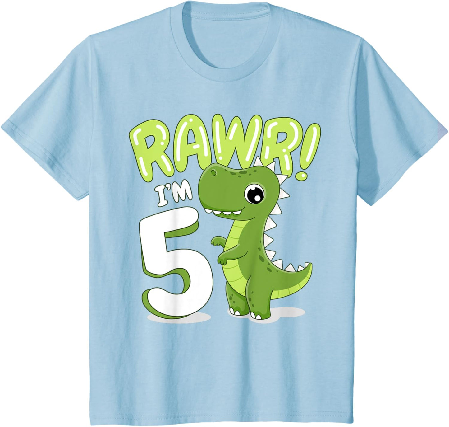 Kids Dinosaur 5th Birthday Outfit Dinosaur Birthday Party T-Shirt