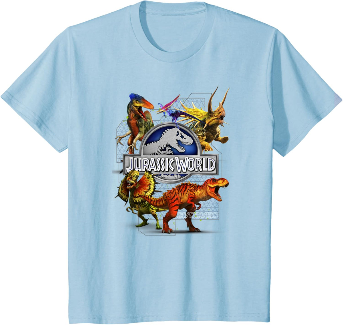 Kids Jurassic World Dinosaur and Hybrid Collage Graphic T-Shirt T-Shirt