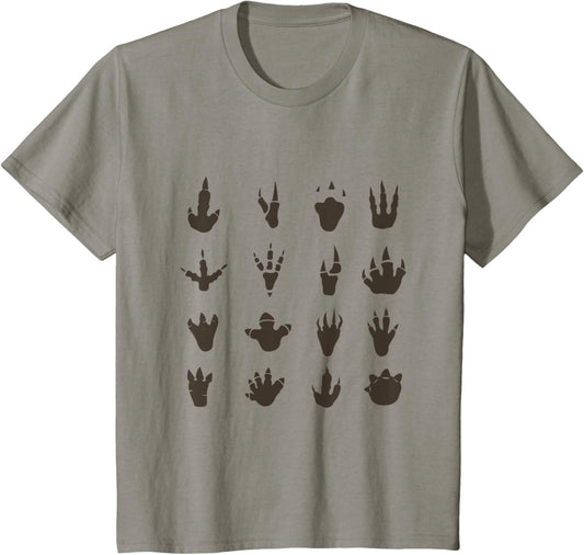 Dinosaur Footprints T-Shirt Paleontology Youth Tee T-Shirt