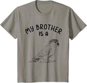 Kids My Brother is a Green Cheek Conure Funny Parrot Bird T-Shirt