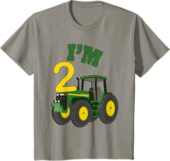 Birthday 2 Yr Old Farming Tractors Truck Birthday Gift T-Shirt