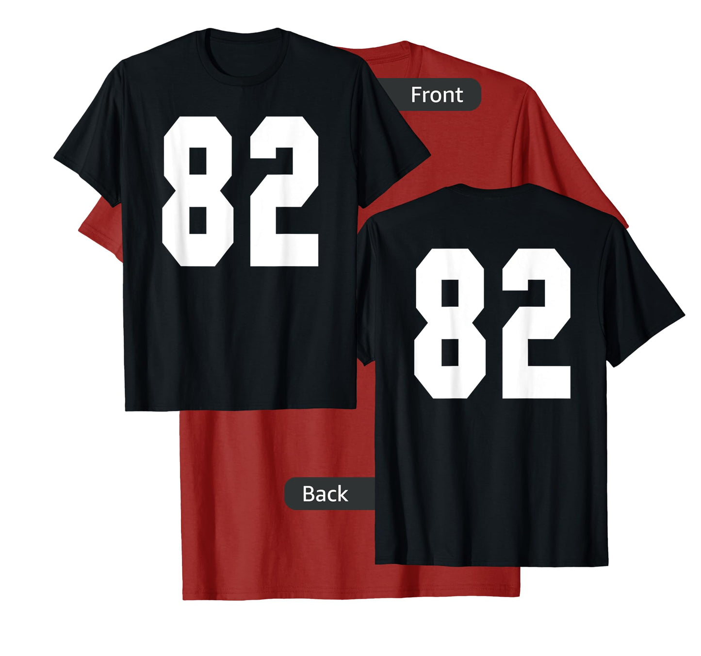 # 82 Team Sports Jersey Front & Back Number Player Fan T-Shirt