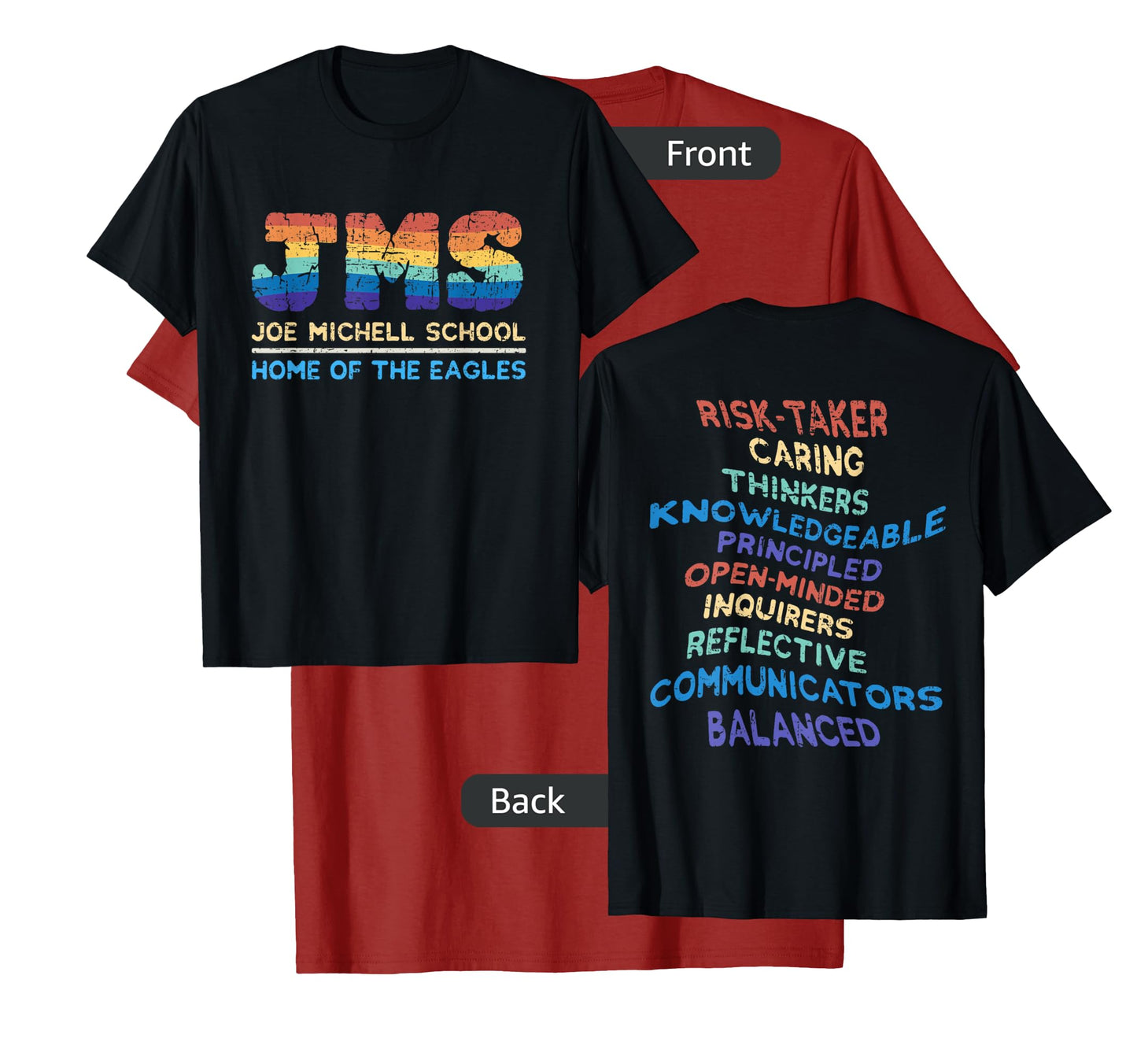 Joe Michell School Rainbow JMS 2022 with IB Learner Traits T-Shirt