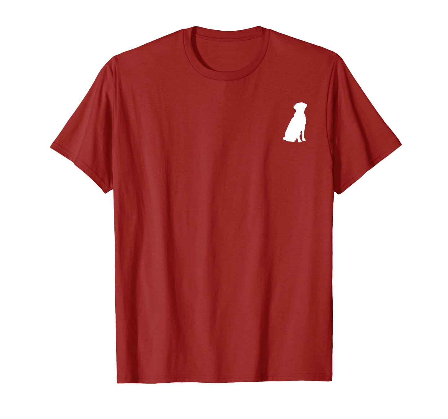 Dog Shirt - Silhouette On Pocket Area - Labrador Retriever T-Shirt
