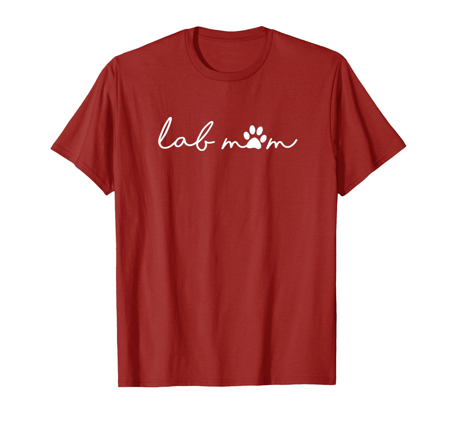 Lab Dog Mom with Pawprint for Humans Labrador Retriever Mama T-Shirt