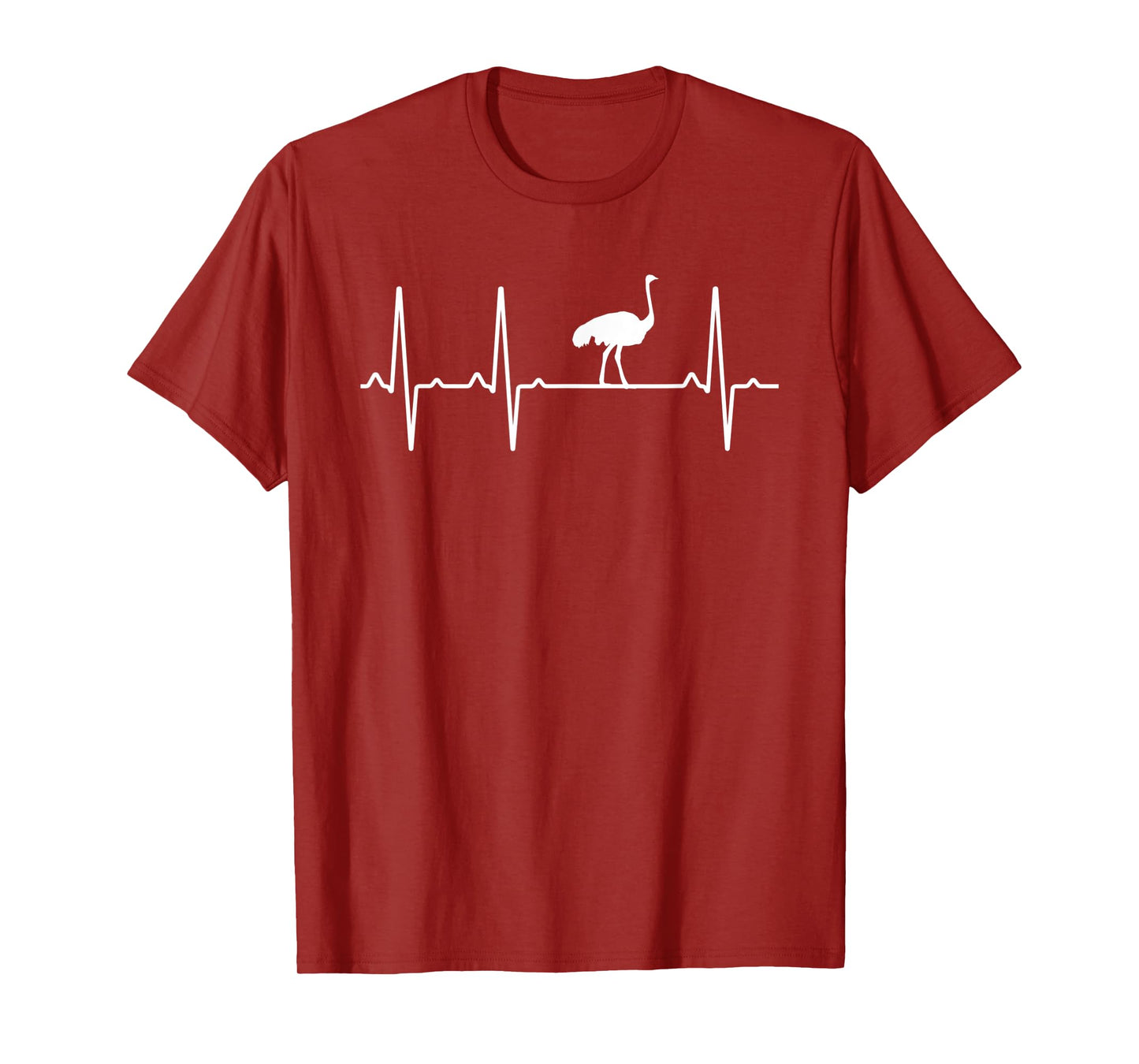 Ostrich Heartbeat Gift For Men Women Flightless bird Lover T-Shirt