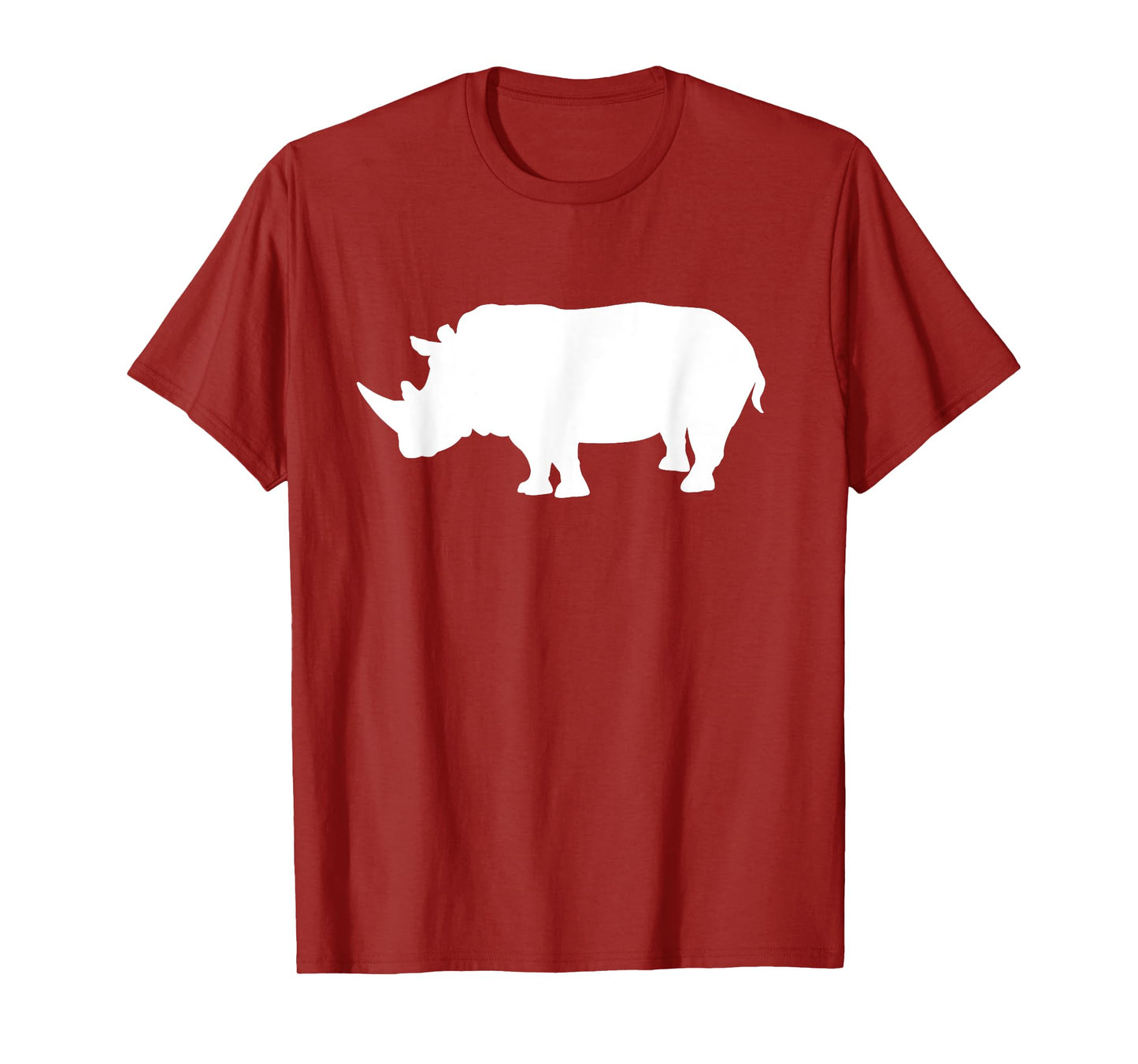 Rhino Shirt White Print - Rhino T Shirt T-Shirt