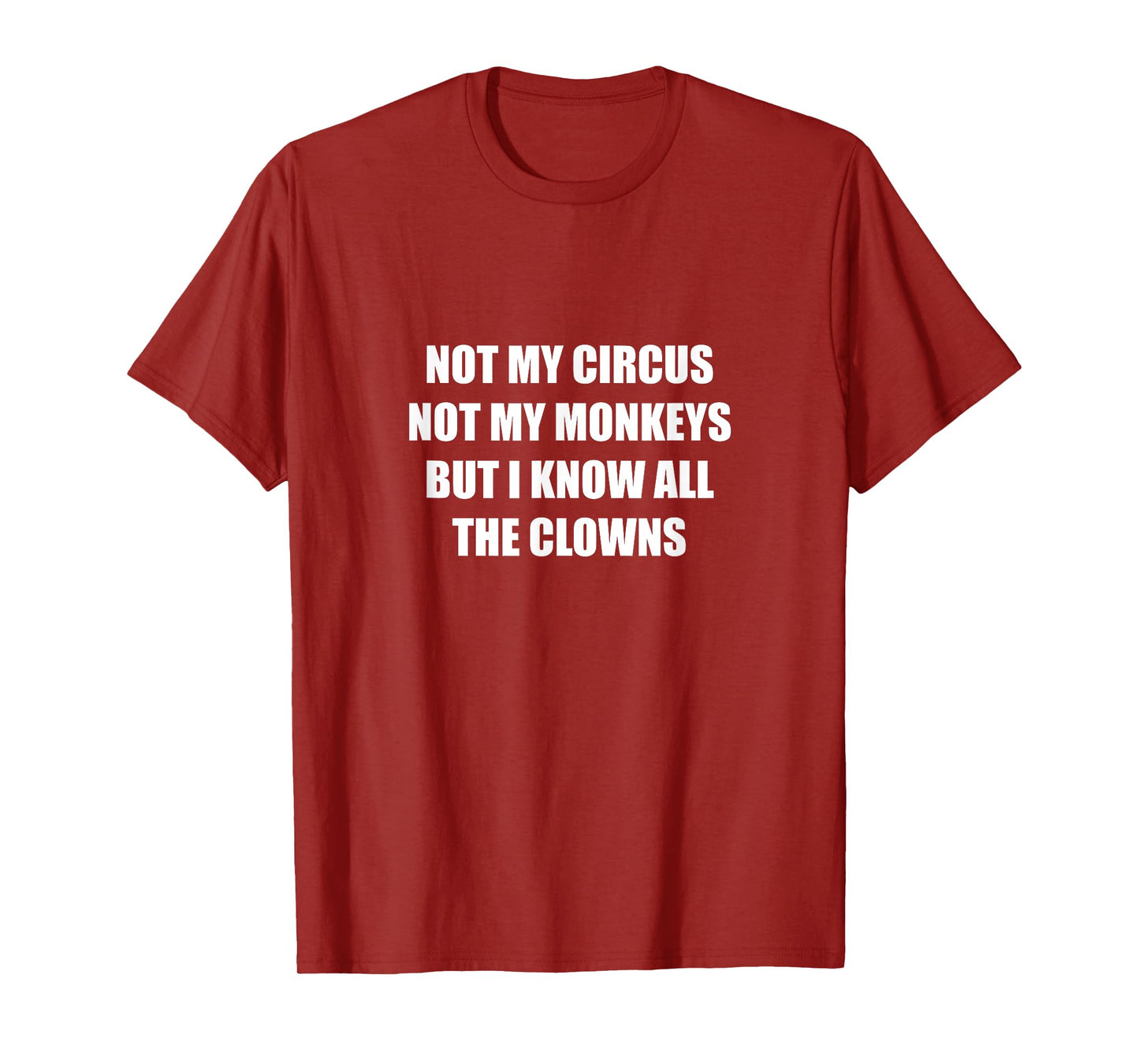 Not My Circus Not My Monkeys But I Know All The Clowns T-Shirt