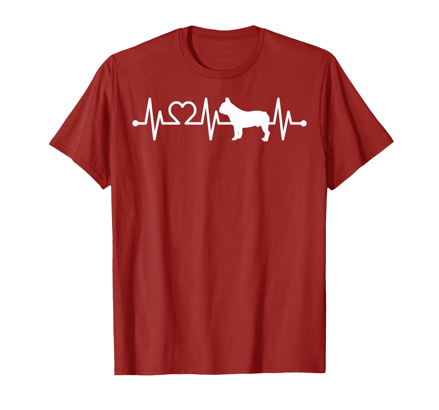 Heartbeat French bulldog Pulse ECG Bouledogue T-Shirt