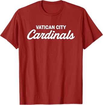 Vatican City Cardinals, Funny Christian Playing Baseball T-Shirt