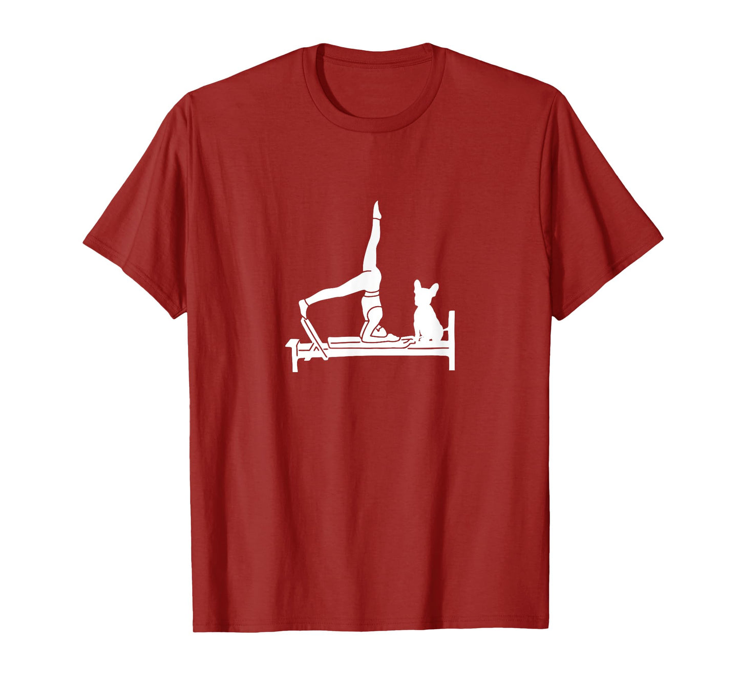Funny Reformer Pilates with French Bulldog Men Women T-Shirt